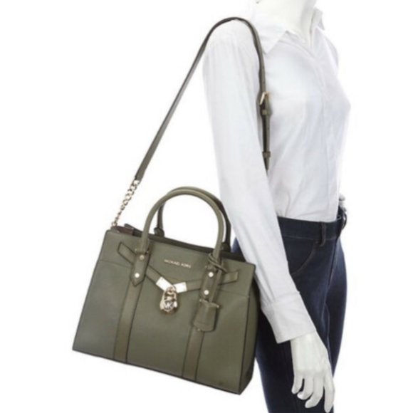 NWT MK Nouveau Hamilton Large Leather Satchel Bag - Picture 2 of 8